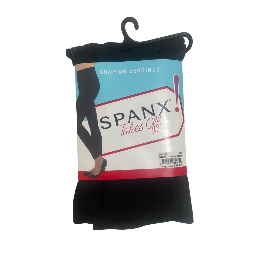 Spanx Takes Off Shaping Leggings Black Size M Seamless Firming Waistband